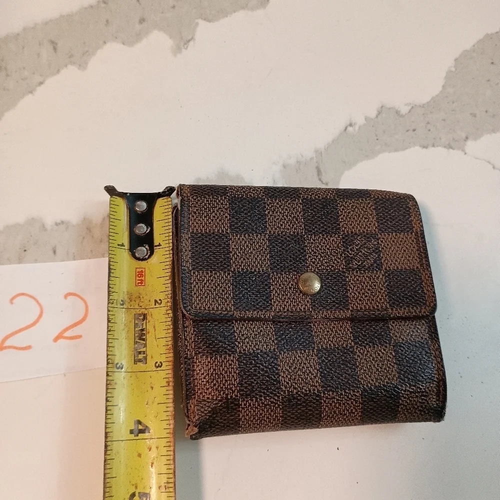 Authentic Louis Vuitton Damier Portefeuille Elise Wallet Purse